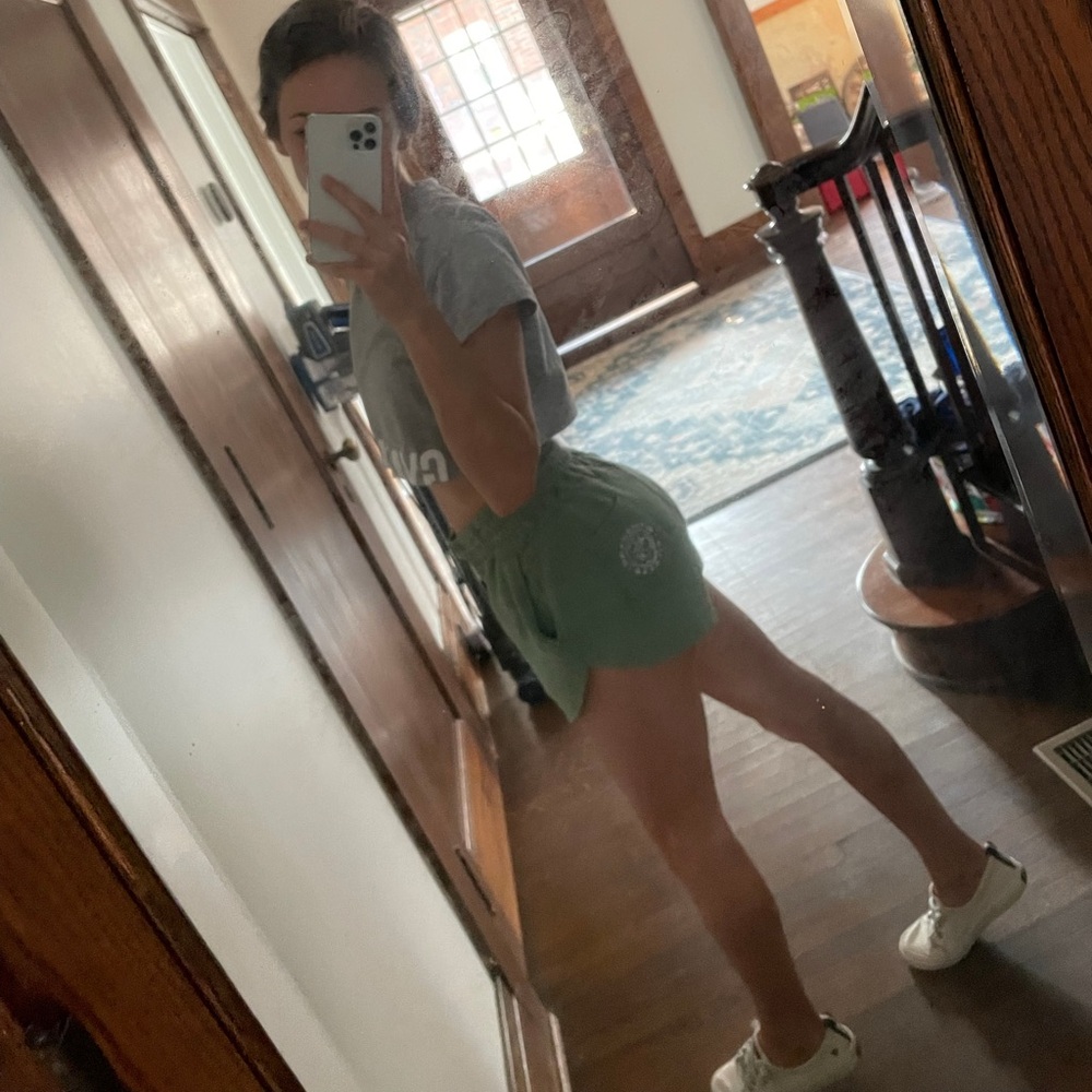 Gymshark Legacy Green Athletic Shorts Elastic Waistband Lightweight